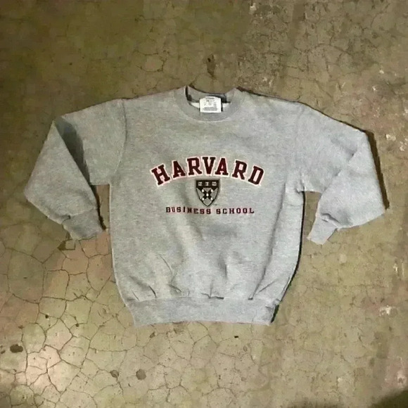 VTG CHAMPION HARVARD SCHOOL OF BUSINESS YOUTH SWEATSHIRT BEST FITS YOUTH SMALL - Picture 3 of 5
